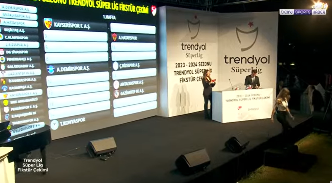 Trendyol Süper Lig'de yeni sezonun fikstürü belli oldu