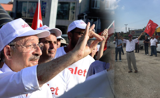 Ülkücüler de Adalet Yürüyüşü'ne katıldı