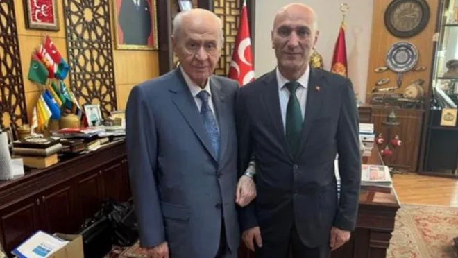 Karaman Emniyet Müdürlüğü'ne atanan Ahmet Selçuk Okumuş'un ilk ziyareti Bahçeli'ye oldu