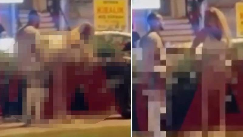 Antalya'da sokak ortasında cinsel ilişkiye girdiler