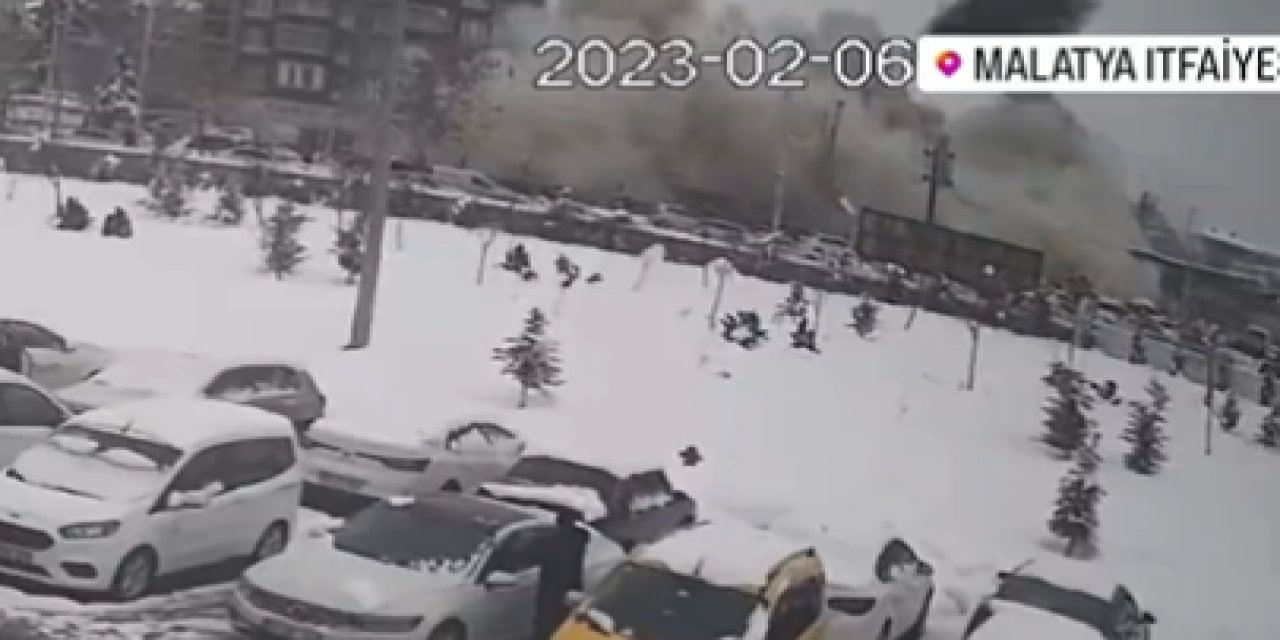Kahramanmaraş depreminde Malatya'da yıkılan binaların yeni görüntüsü ortaya çıktı! Dün gibi...