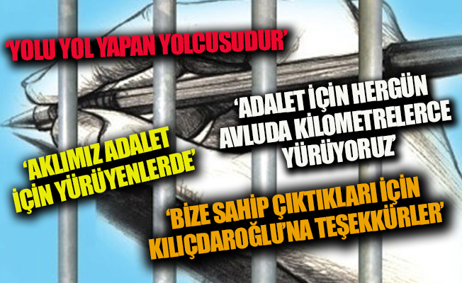Tutuklu gazetecilerden Adalet Yürüyüşü'ne destek mesajı