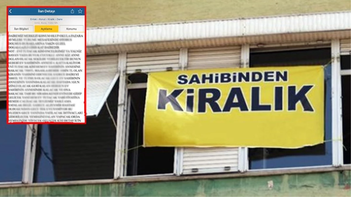 Ev sahipleri sınır tanımıyor. Kiracı değil köle arar oldular! Verilen ilan pes dedirtti!