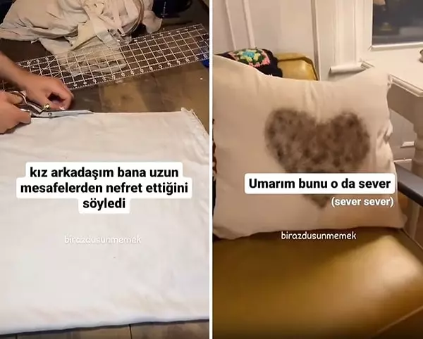 Sevgilisine göğüs kıllarından yastık yaptı!