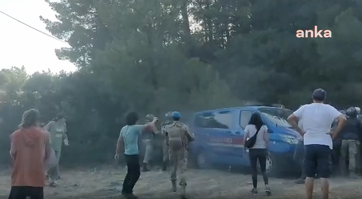 Akbelen'e gönderilen seyyar tuvalet kolluk kuvvetleri tarafından engellendi