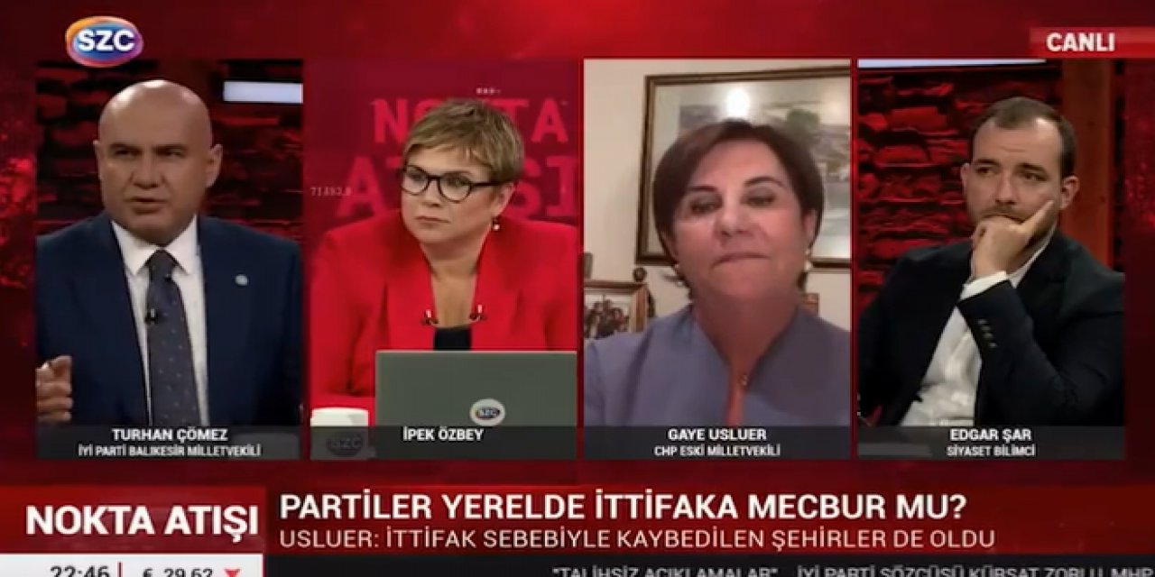 Canlı yayında ‘ittifak’ kavgası! Turhan Çömez ile Gaye Usluer arasında yüksek gerilim