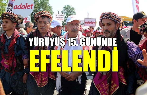 'Adalet Yürüyüşü' 15. gününde efelendi!