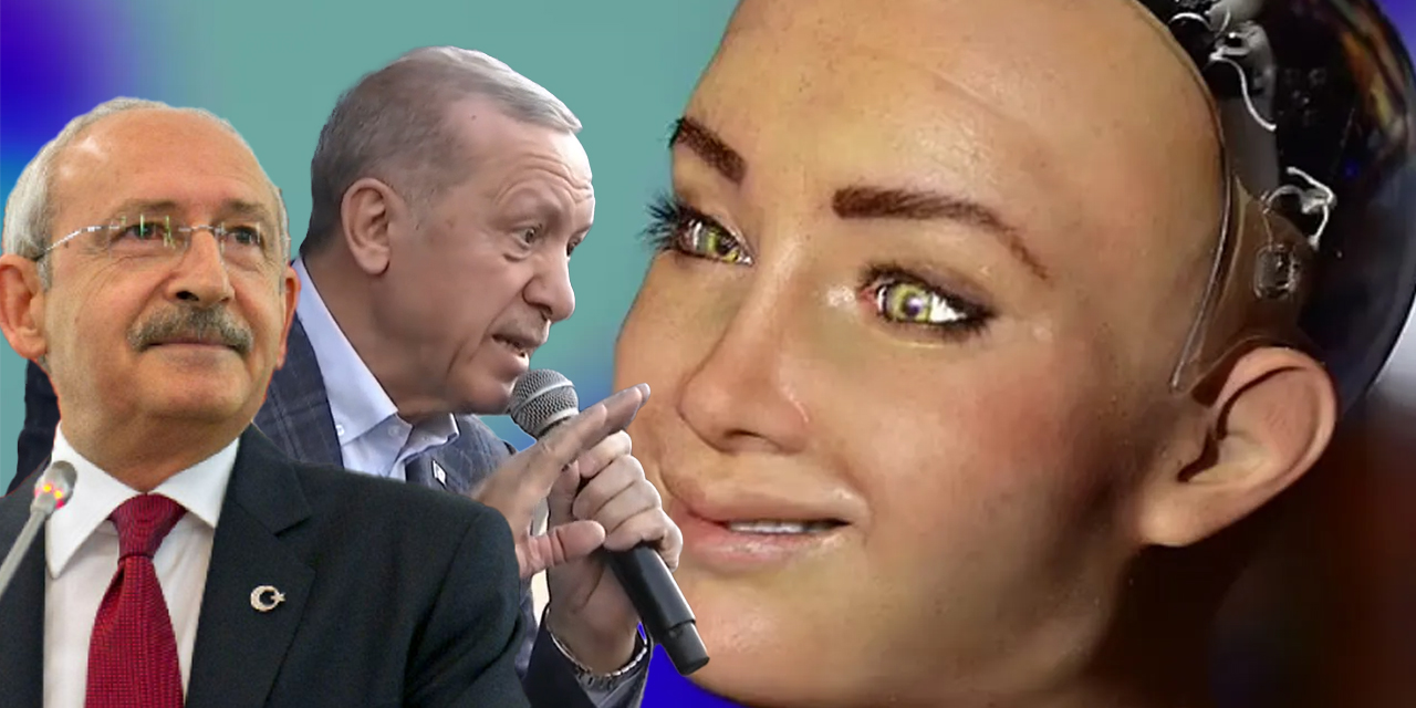 Oğuzhan Uğur'a konuk olan Robot Sophia'ya 'Erdoğan' ve 'Kılıçdaroğlu' sorusu! Öyle yanıtlar verdi ki...