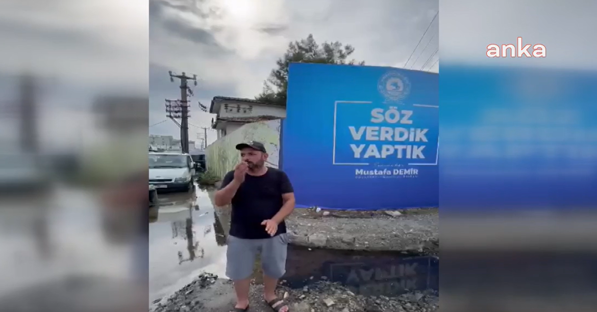 Samsun'da dükkanını su basan esnaf AKP'li belediyeye ateş püskürdü: "Her gün şortla dükkana geliyoruz, sanki denize gidiyoruz"