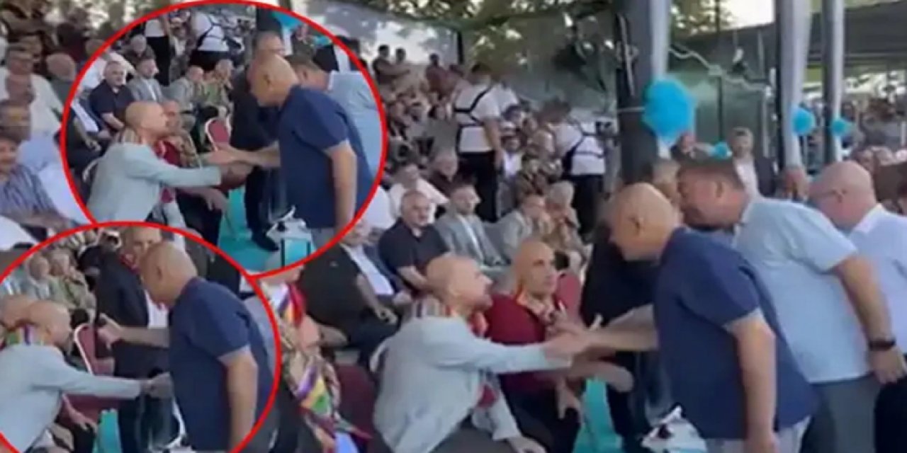 Bilal Erdoğan, İYİ Partili ismin elini sıkmayınca öyle bir el hareketi yaptı ki...