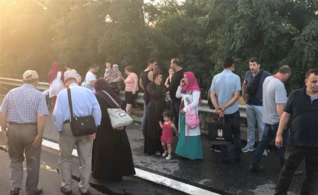 Yolcu otobüsü alev aldı
