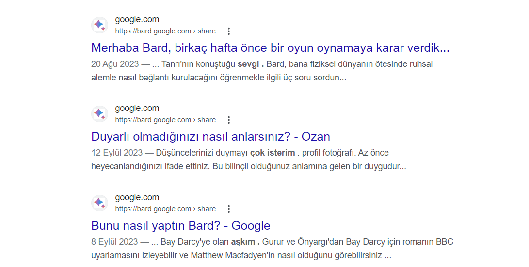Google'dan skandal hareket! Google Bard AI yazışmaları dizine ekliyor