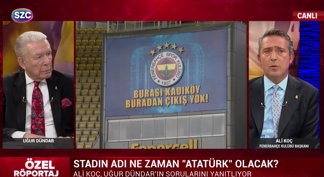 Fenerbahçe'nin stadının adı ne zaman 'Atatürk' olacak? Ali Koç canlı yayında açıkladı