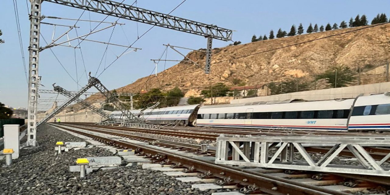 Ankara'da YHT raylardan çıktı! Yaralılar var! Valilik ve TCDD'den açıklama