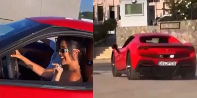 Dilan Polat kırmızı Ferrari ile emniyete gitti! Görenler 'hani MASAK el koymuştu?' yorumunu yaptı