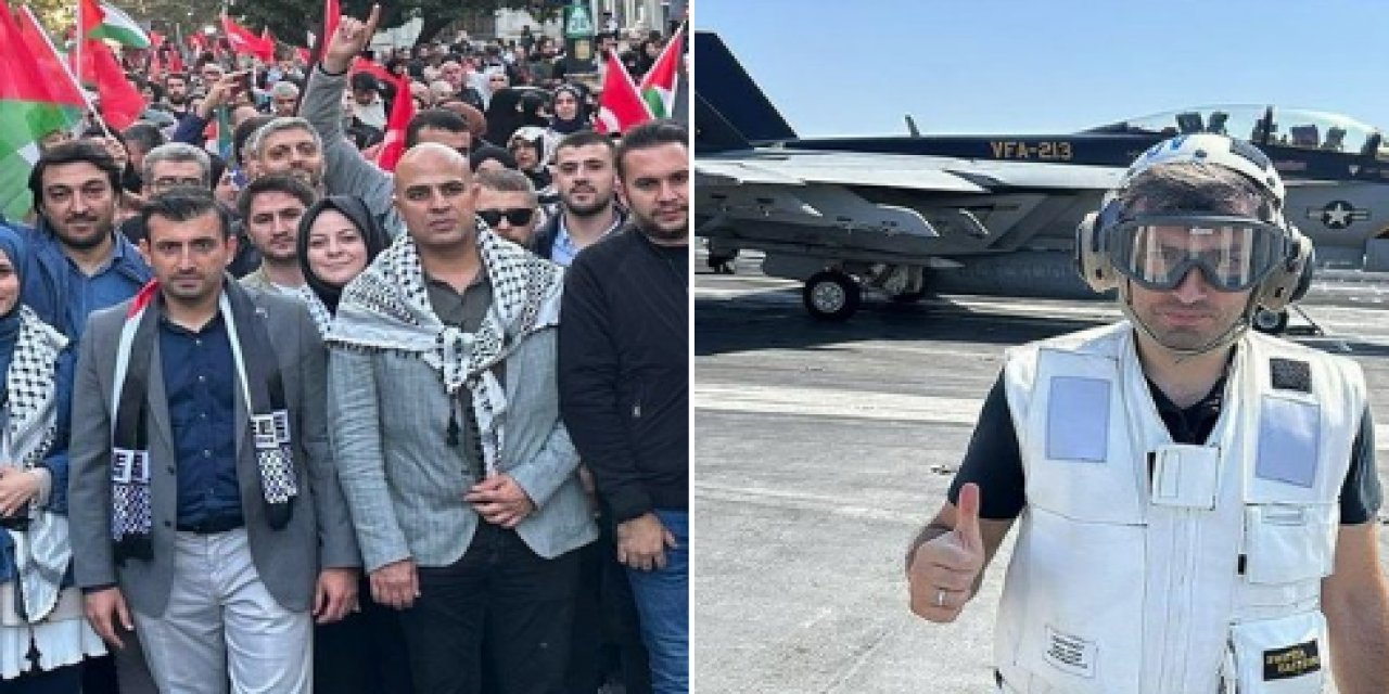 Ümit Özdağ, Gazze yürüyüşüne katılan Selçuk Bayraktar'a ABD uçak gemisindeki fotoğrafını hatırlattı