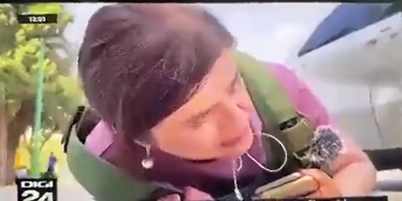 Romanyalı yaygaracı muhabir hiçbir şey yokken kendini yere atarak yayın yaptı