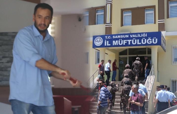 Tekbir getirerek Müftülüğe saldırdı