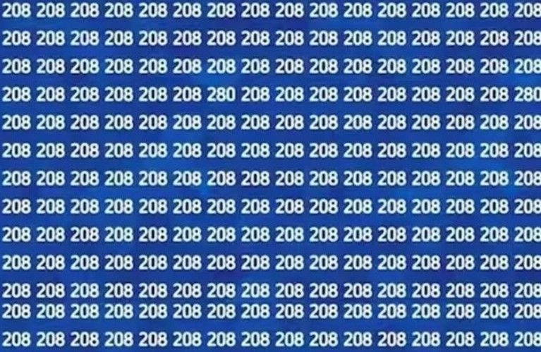 Resimdeki farklı sayıyı sadece zehir gibi zekası olanlar 8 saniyede bulabiliyor