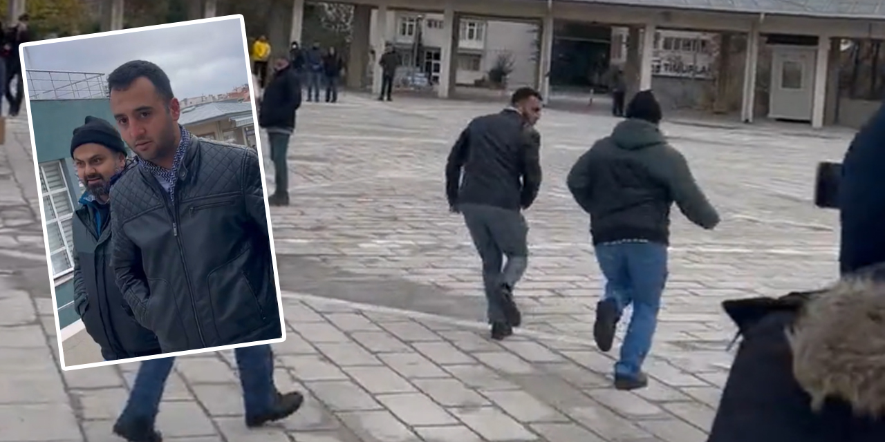 İki bozguncu, Metin Uca'nın cenazesini provoke etmeye çalıştı! Tepki gelince koşarak kaçtılar