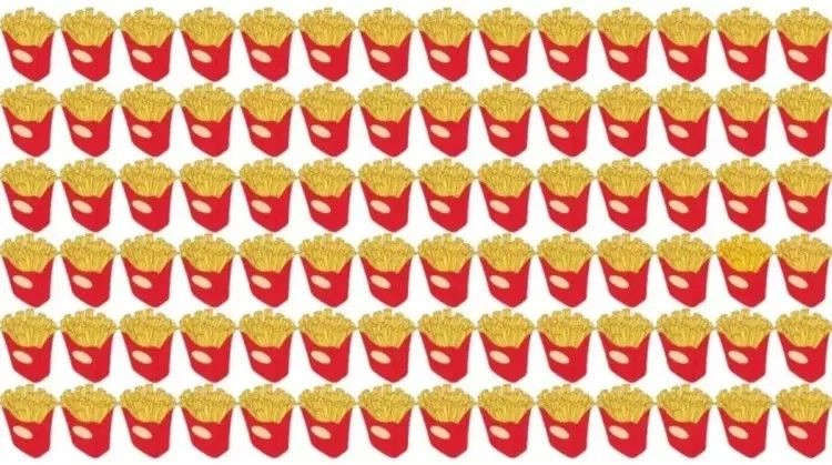 Resimdeki farklı patates kızartmasını 4 saniyede bulan üstün zekalı sayılıyor!