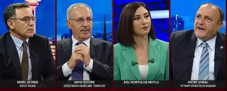Oktay Vural ile Deniz Zeyrek canlı yayında kavga etti: Siz buraya kavga etmeye gelmişsiniz!