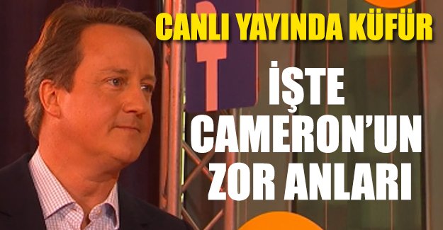 İngiltere Başbakanı David Cameron'un canlı yayında zor anları