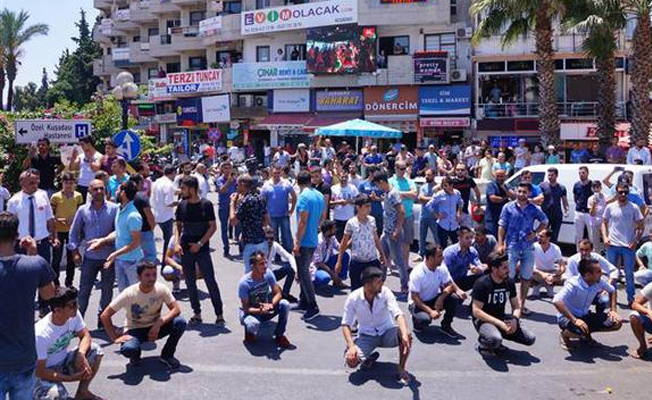Kuşadası gergin anlar: Avukatlar AVM'ye sığındı