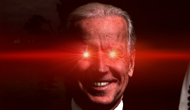Joe Biden gözlerinden 'lazer' fışkırttı