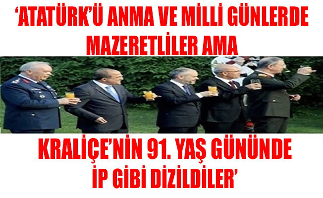 Kraliçe'nin yaş günü davetine katılan AKP'lilere sosyal medyada tepki geldi