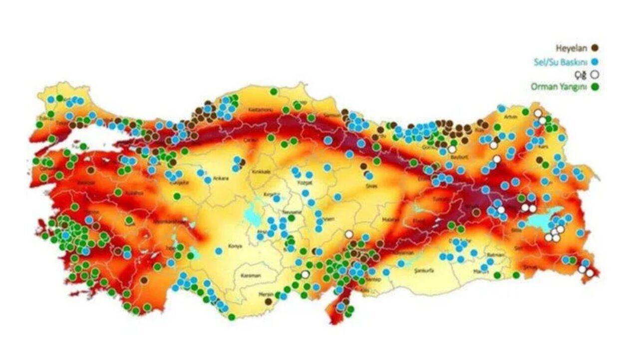 MTA Türkiye'nin diri fay hattı haritasını paylaştı! 5,5 ve üzeri deprem beklenen iller belli oldu