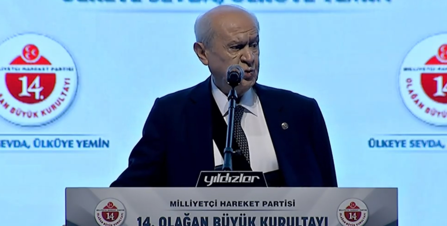 Devlet Bahçeli, MHP Kurultayı'nda 'son seçimim' diyen Erdoğan'a seslendi: "Ayrılamazsın"