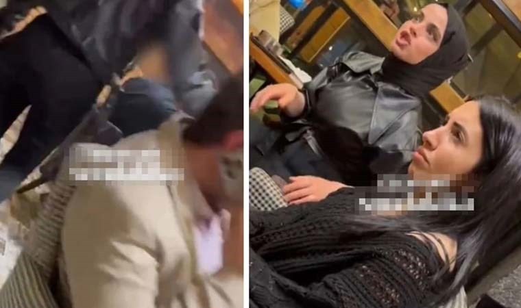 Kocasını okey masasında bir kadınla gören eş çıldırdı, ortalığı birbirine kattı