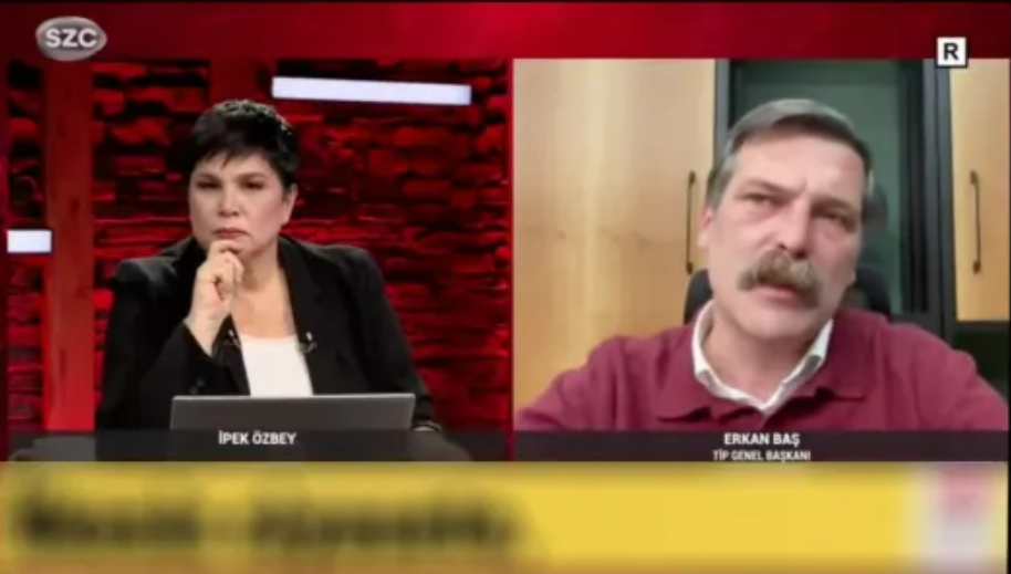 Erkan Baş'a canlı yayında TKP şoku! Tam konuşma yaparken öyle bir reklam yayınlandı ki...