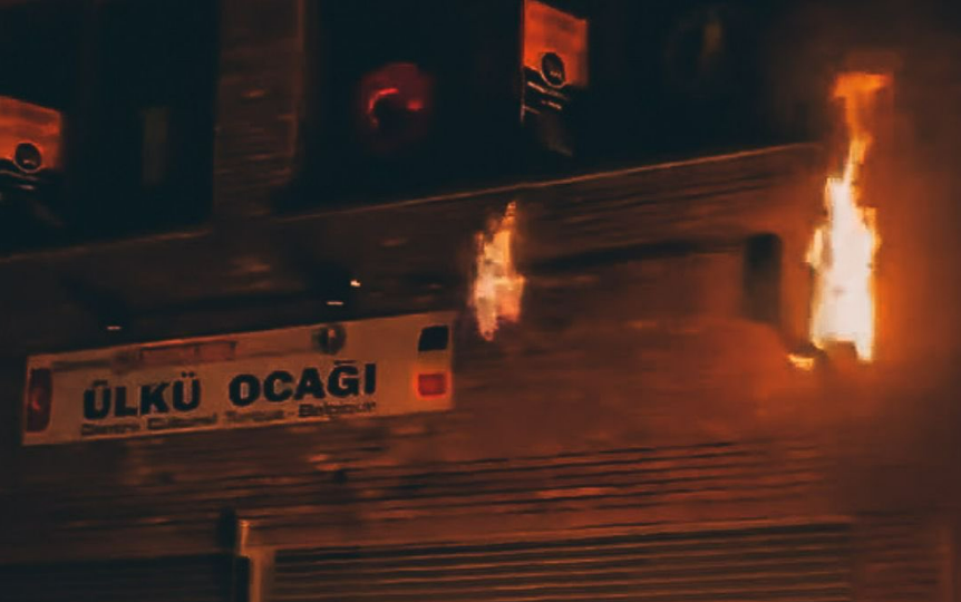Ülkü Ocağı'na molotoflu saldırı