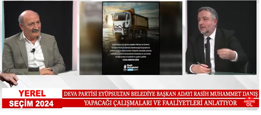 Deva Partisi Eyüpsultan Belediye Başkan Adayı  Rasih Muhammet Danış canlı yayında projelerini anlattı: Adil belediyecilik bizim işimiz