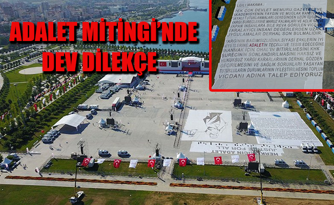 İşte Adalet Mitingi'ndeki o dilekçe