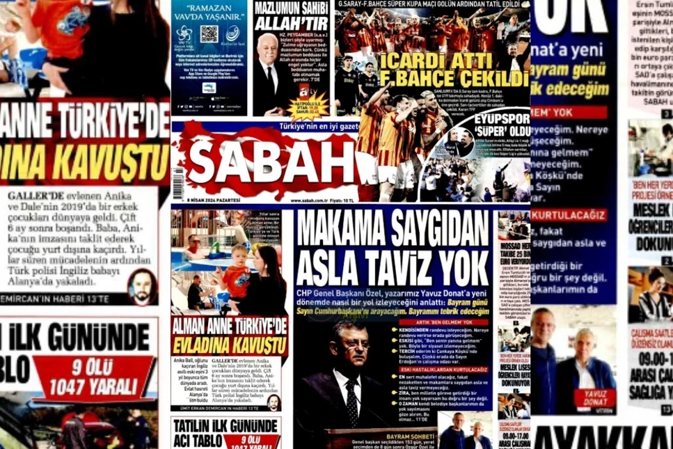 Sabah Gazetesi Erdoğan'ı terk etti! Gazetenin Özgür Özel manşeti şaşkınlığa neden oldu