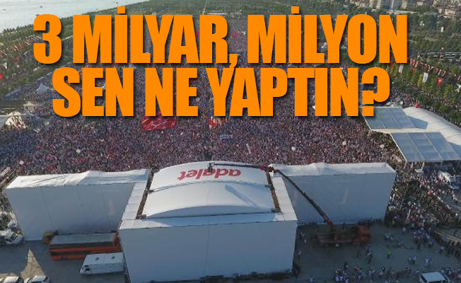 Adalet Mitingi yandaşların hesaplarını alt üst etti 