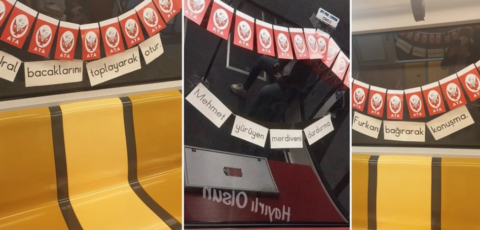 İBB'den ders niteliğinde 23 Nisan süslemesi! Metroya giren o fişleri görüyor