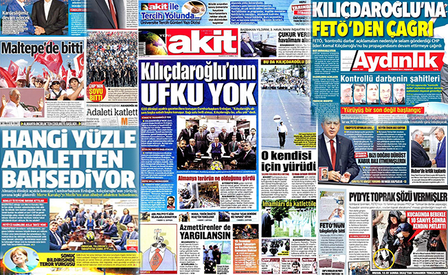 Bazıları çarpıttı, bazıları hiç görmedi... İşte manşetlerde Adalet Mitingi