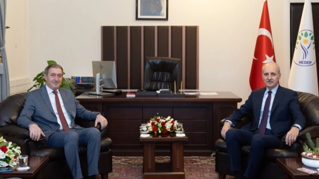 TBMM Başkanı Kurtulmuş'tan DEM Parti'ye ziyaret