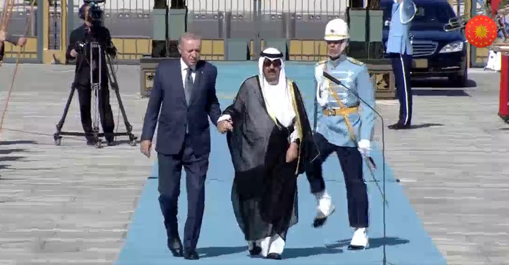 Kuveyt Emiri 7 yıl sonra Türkiye'de! Erdoğan'dan resmi karşılama