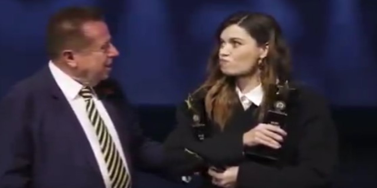 Afra Saraçoğlu temastan hoşlanmadı! Yüzüne yansıdı