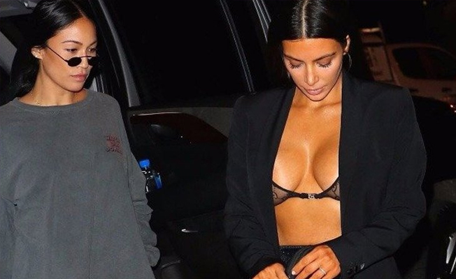 Kim Kardashian'ın seksi kombini!