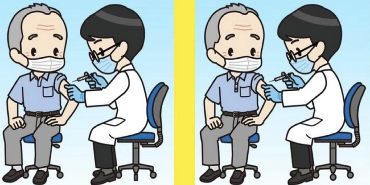 Yaşlı adama aşı yapan iki doktor arasındaki farkı bulan süper zekalıdır