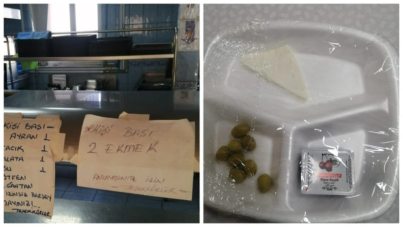 Devlet hastanesinde sağlık çalışanlarına verilen kahvaltı menüsü tepki çekti