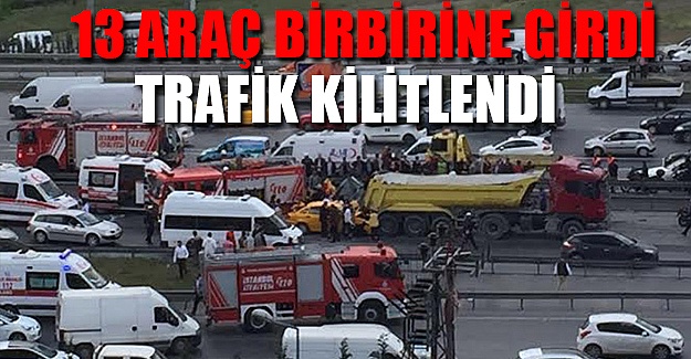 TEM'de büyük kaza: Trafik durdu
