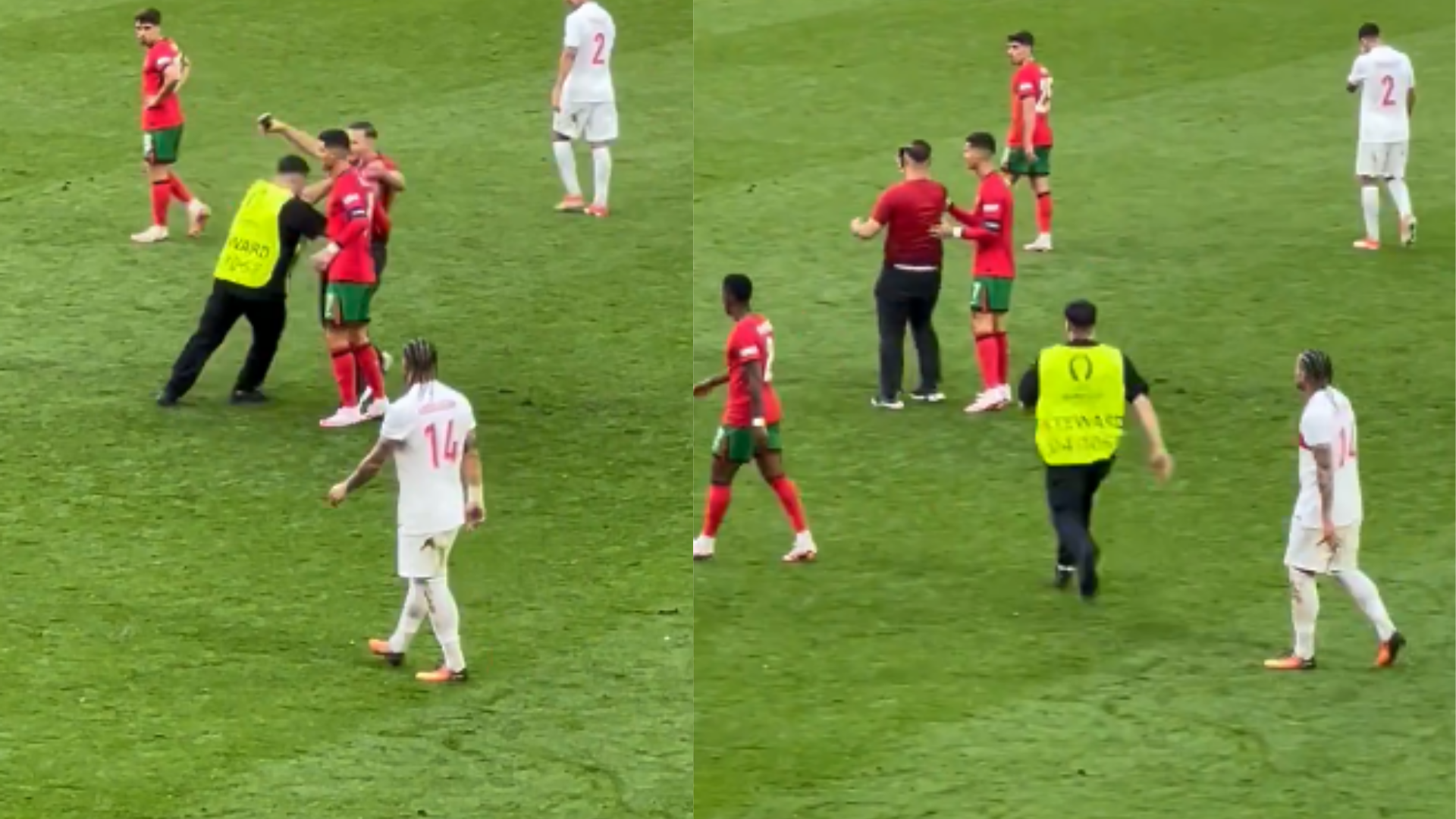 Ronaldo, neye uğradığını şaşırdı! Türk Milli takımımızın formasını giyen vatandaş bir anda sahaya atladı