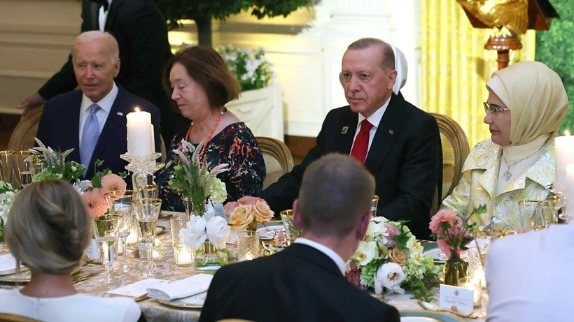 Erdoğan, ABD Başkanı Biden'ın yemeğine katıldı